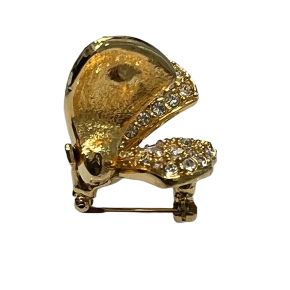 VINTAGE JOAN RIVERS PAVE CRYSTAL TREMBLER BUTTERFLY BROOCH W ARTICULATED WINGS - Picture 11 of 16